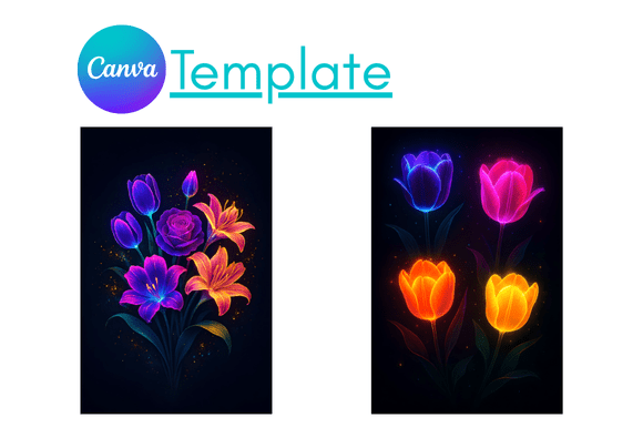 2 Neon Floral KDP Covers That Make Your Amazon Listings Pop