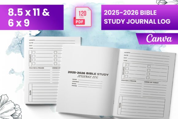 2025-2026 Bible Study Journal Log for KDP and Canva: A Practical Resource for Christian Content Creators