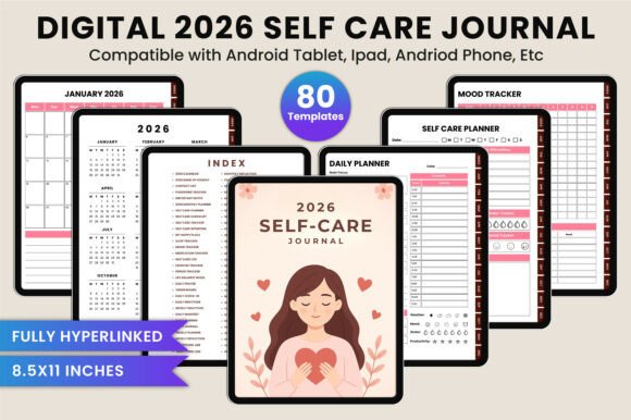 Digital 2026 Self-Care Journal Canva