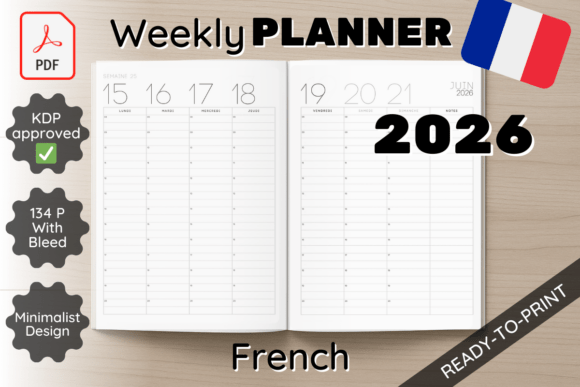 French Weekly Planner 2026 Minimalist: A Practical Tool for Daily Organization