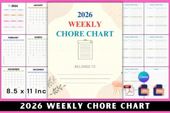 Mastering Household Organization with the 2026 Weekly Chore Chart Canva Editable