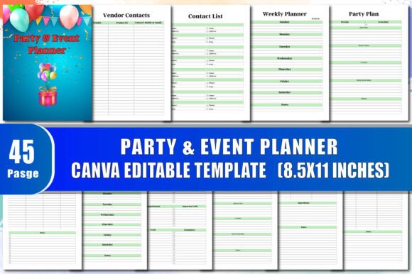Party Event Planner Canva Template