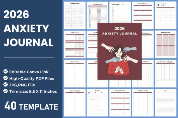 Strategic Planning with the 2026 Anxiety Journal KDP Template
