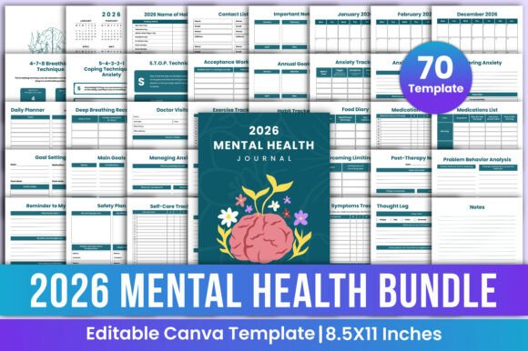 The 2026 Mental Health Journal Bundle Canva: A Holistic Approach to Wellbeing in the Digital Age