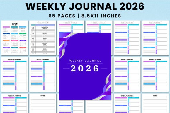 Weekly Journal 2026 KDP Interior: A Simple Tool for Daily Productivity and Mindfulness