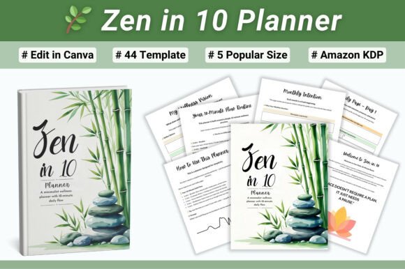 🌿 Zen in 10 Planner: A Simple Path to Mindfulness and Balance